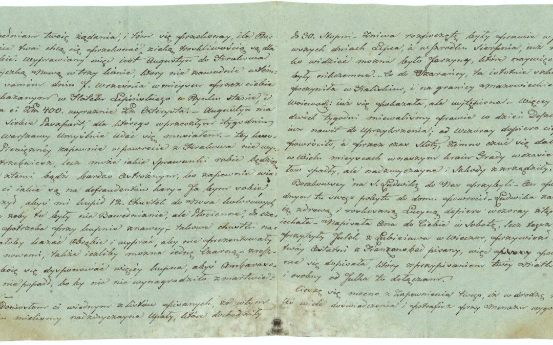 List Piotra do syna Eustachego Antoniego, 3 września 1827 r