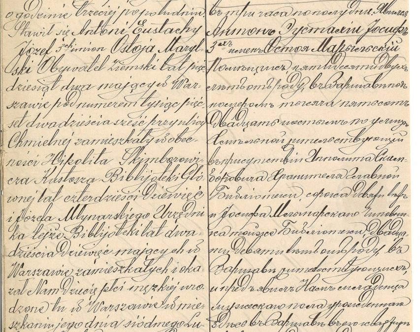 Odpis aktu urodzenia Antoniego Eustachego, 1865