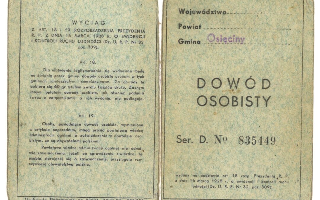 Dowód osobisty Jadwiga Marylska Łuszczewska